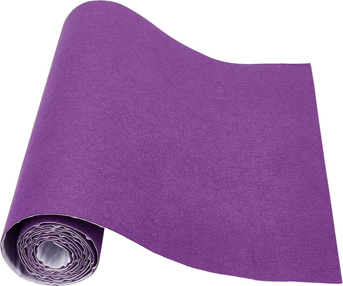 40 cm x 2 m vilt, zelfklevend, paarse stof, sieradendoosvoering voor knutselen, kostuums maken en meubelbescherming, 1 mm dik
