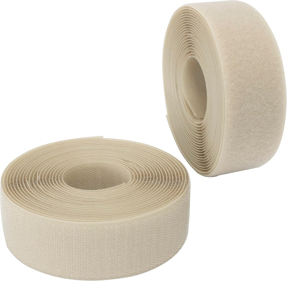 C65985 Krabband/rol, 40 mm, 5 meter, zelfgrijpend, organizer/kabelbinders, kleur: lichtbeige, van polyamide en polyester