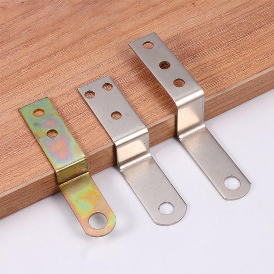 4 stuks Z-vormige beugels, rechte hoek beugels voor fotolijsten, bevestigingen voor meubelplanken, huis, schuur, poort - 25 mm — afbeelding 3
