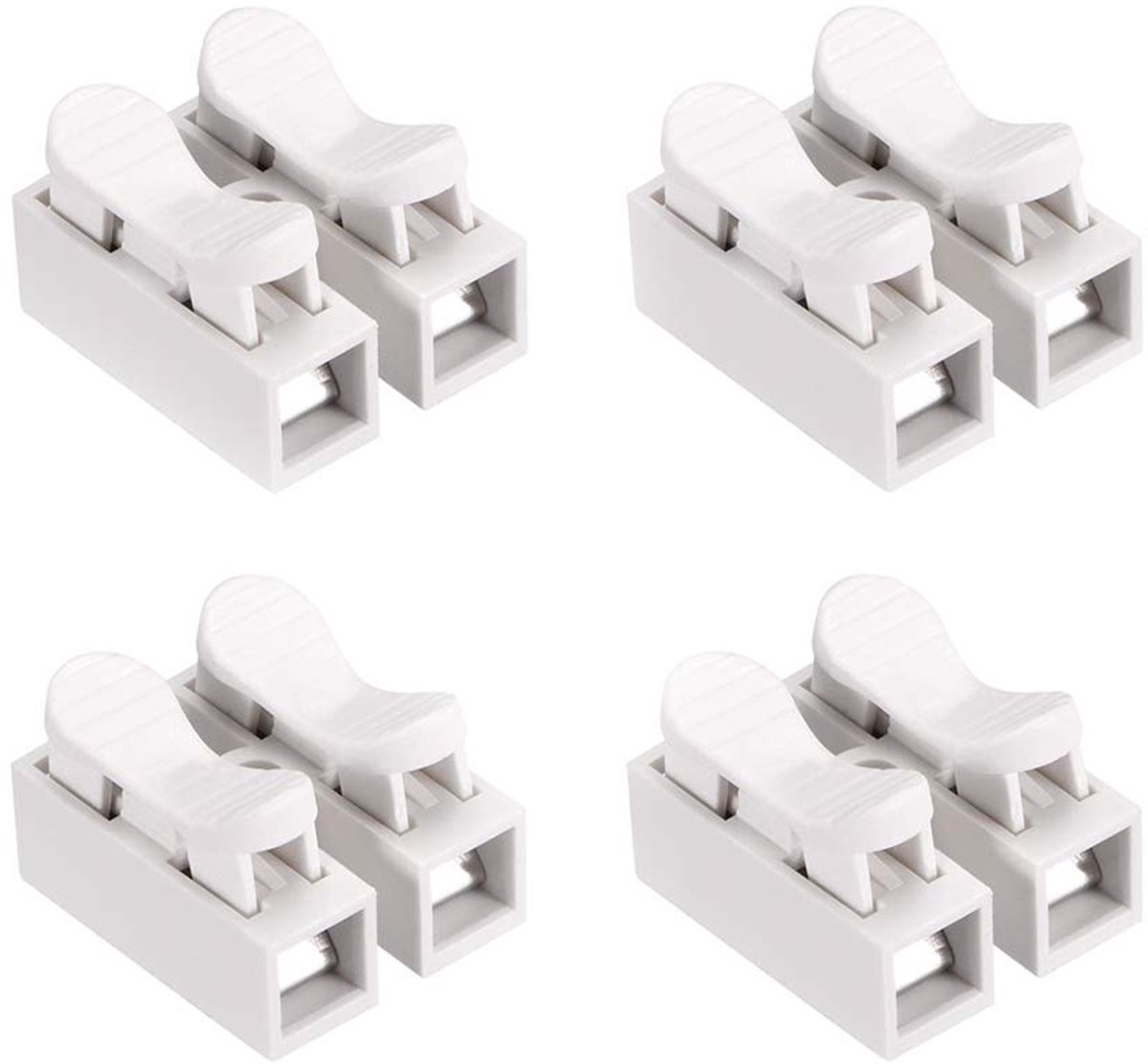 100st veerconnector, CH2 snelkoppeling, 2P snelkoppeling zonder lassen, kabelklem klemmenblok, schroefklem barrièreblok voor LED-strip lichte draadverbinding