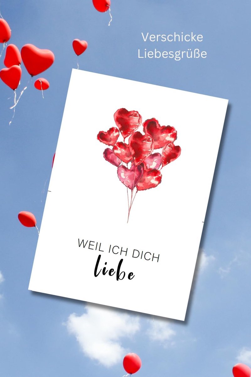 Life Barn ansichtkaart met envelop Omdat ik van jou hou kaart voor trouwdag jubileum Valentijnsdag