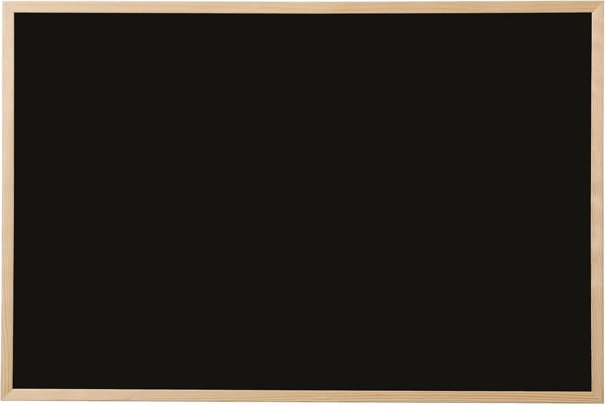 PM0101010 Krijtbord, Krijtbord met Houten Omlijsting, 40x30 cm, Zwart