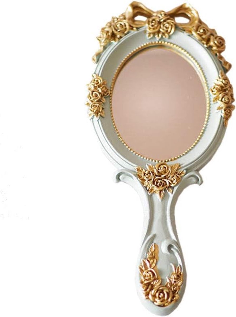 handspiegel, make-upspiegel, make-upspiegel, compacte handheld mirros voor op reis, cadeau voor moeder, vrouw, vriendin (groen)