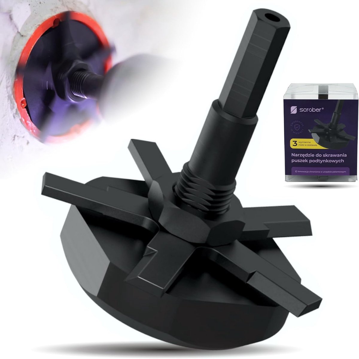 Thijox - Universele Snijboor voor Inbouwdozen ∅ 65 mm | Voor Boormachines en Accuschroevendraaiers | Ideaal voor Stukadoors, Elektriciens, Huisrenovat
