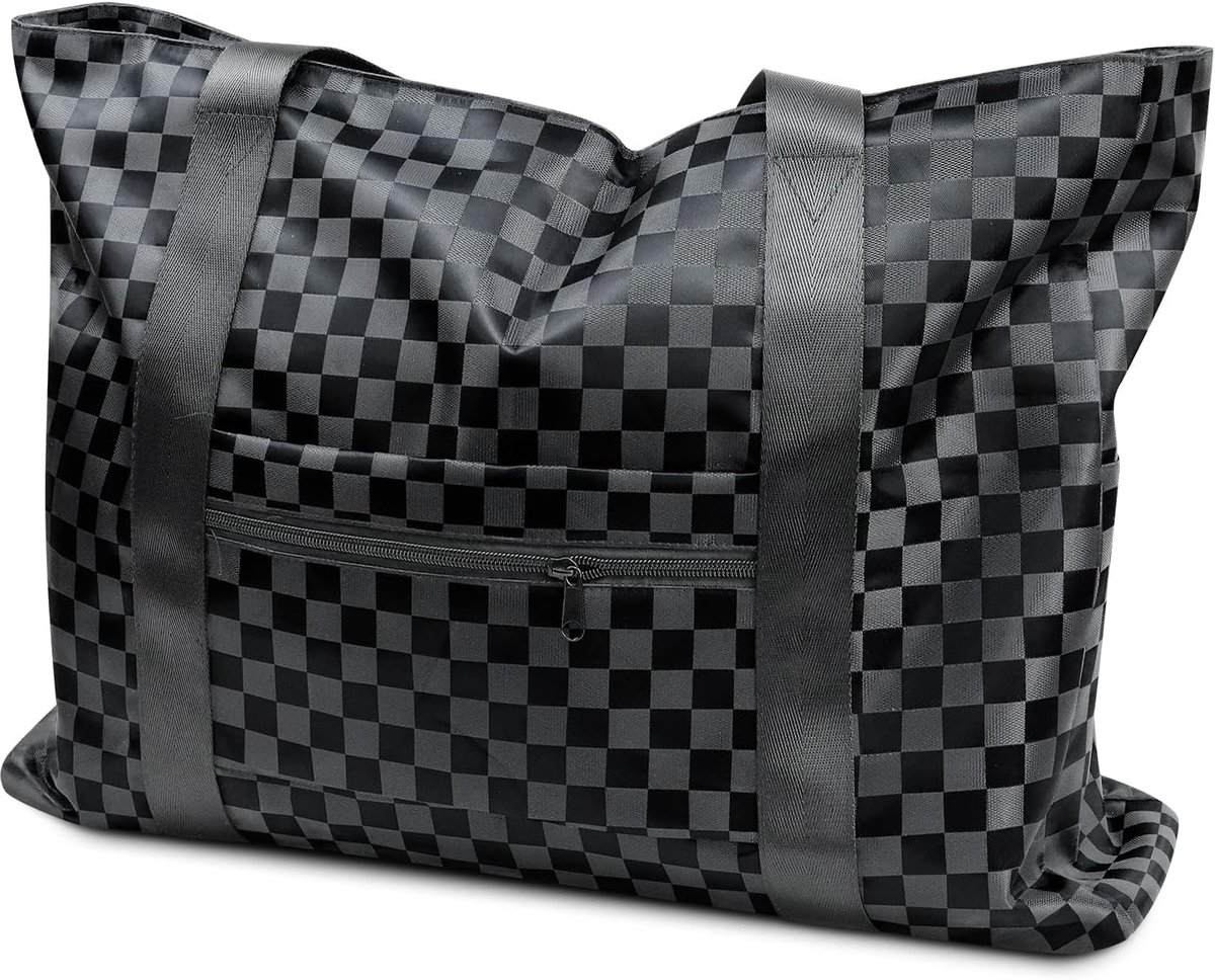 Reis kleding tas 16 liter - Vouwbare reistas - Zwart - Ideaal voor weekendtrip - SnelShoppen