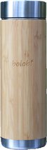 Bolobi Bamboe Thermosfles | Tumbler | Waterfles | Beker | RVS | Staal | 500ML | Bamboo Waterbottle