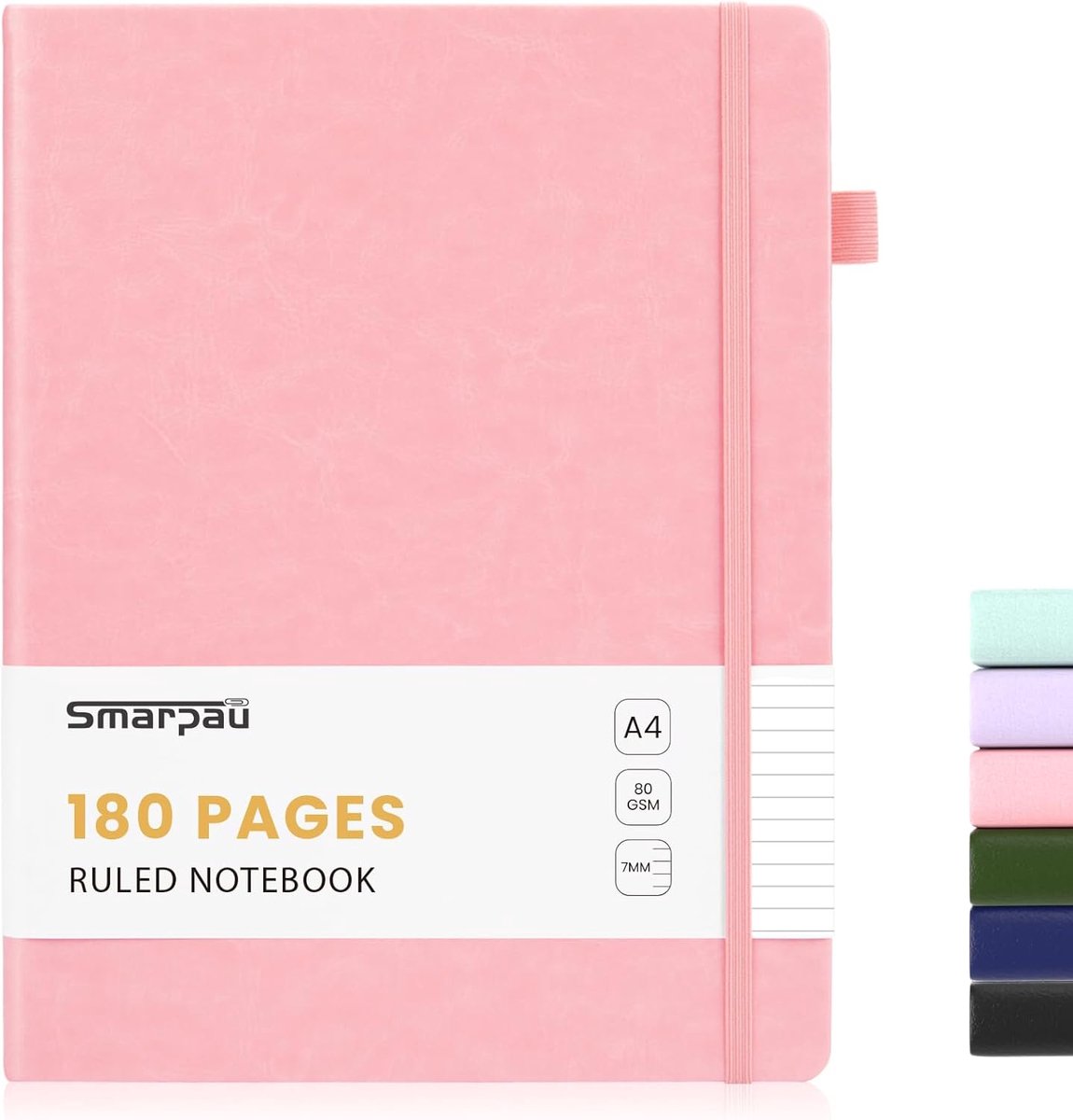 Notitieboek A4 Hardcover - Lijnpapier - 180 Pagina's - Ideaal voor School of Werk - SnelShoppen