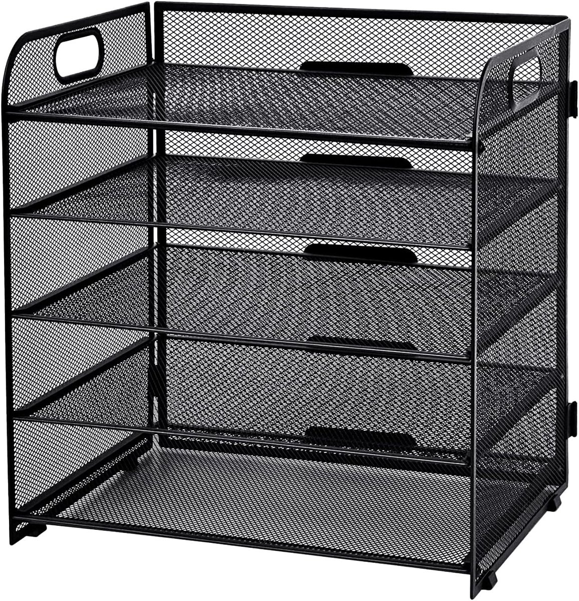 Bureau Bestanden Organizer 5 Laags - Gaas Met Handvat - Stapelbaar - Ideaal Voor A4 Documenten - SnelShoppen