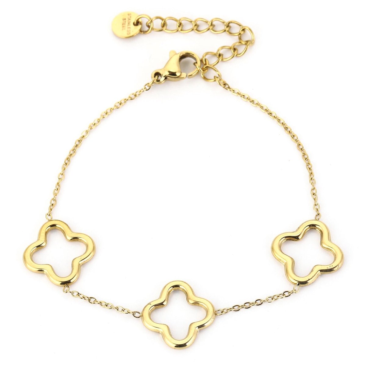 Michelle Bijou Armband Klavers goud