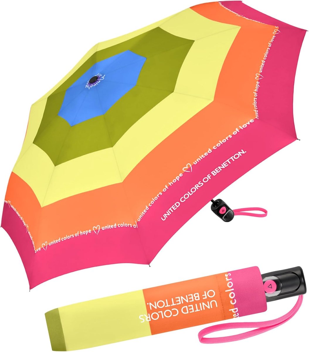 SnelShoppen - Mini Opvouwbare Paraplu 95 cm, Lichtgewicht, Automatisch, Waterafstotend Polyester, Perfect voor Reizen en Dagelijks Gebruik, Handzaam v