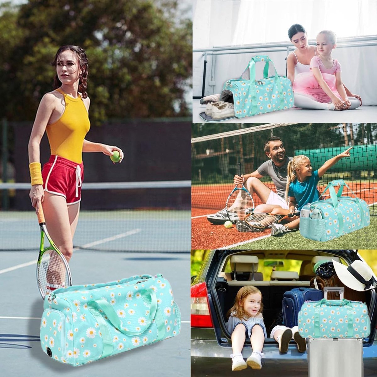 Sporttas voor meisjes - groen - veelzijdig - perfect voor reizen - SnelShoppen