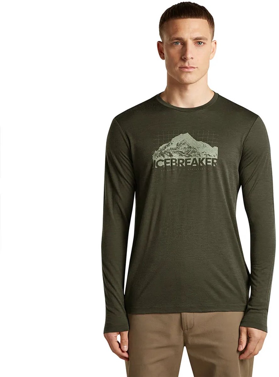 Icebreaker 150 Tech Lite Aorakiexplorer T-shirt Met Lange Mouwen Groen XL Man