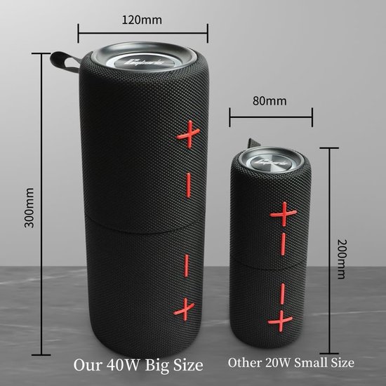 Draadloze Bluetooth Speaker Set 2-in-1 Splitbaar - 40W Dual Speaker - Waterdicht IPX6 - 24 Uur Speeltijd - Diepe Bass Stereo Geluid — afbeelding 5