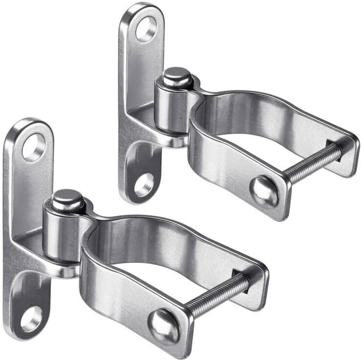 2 stuks Muur Mount Gate Scharnier | 2-3/8 '' Chain Link Gate Scharnier voor boerderijpoort, 304 roestvrij stalen buis poort scharnier, muurplaat scharnier 5/8 '' scharnier pin komt overeen met