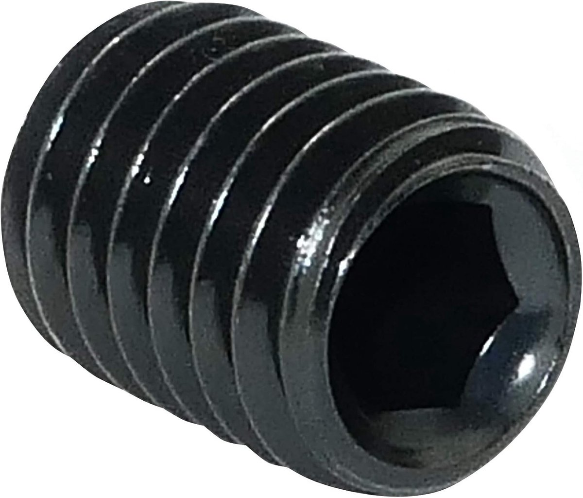 - 10 stuks Stelschroef met binnenzeskant verzinkt/ kegelkop - M8x12mm - Gezwart staal - DIN 914 BI - C45393