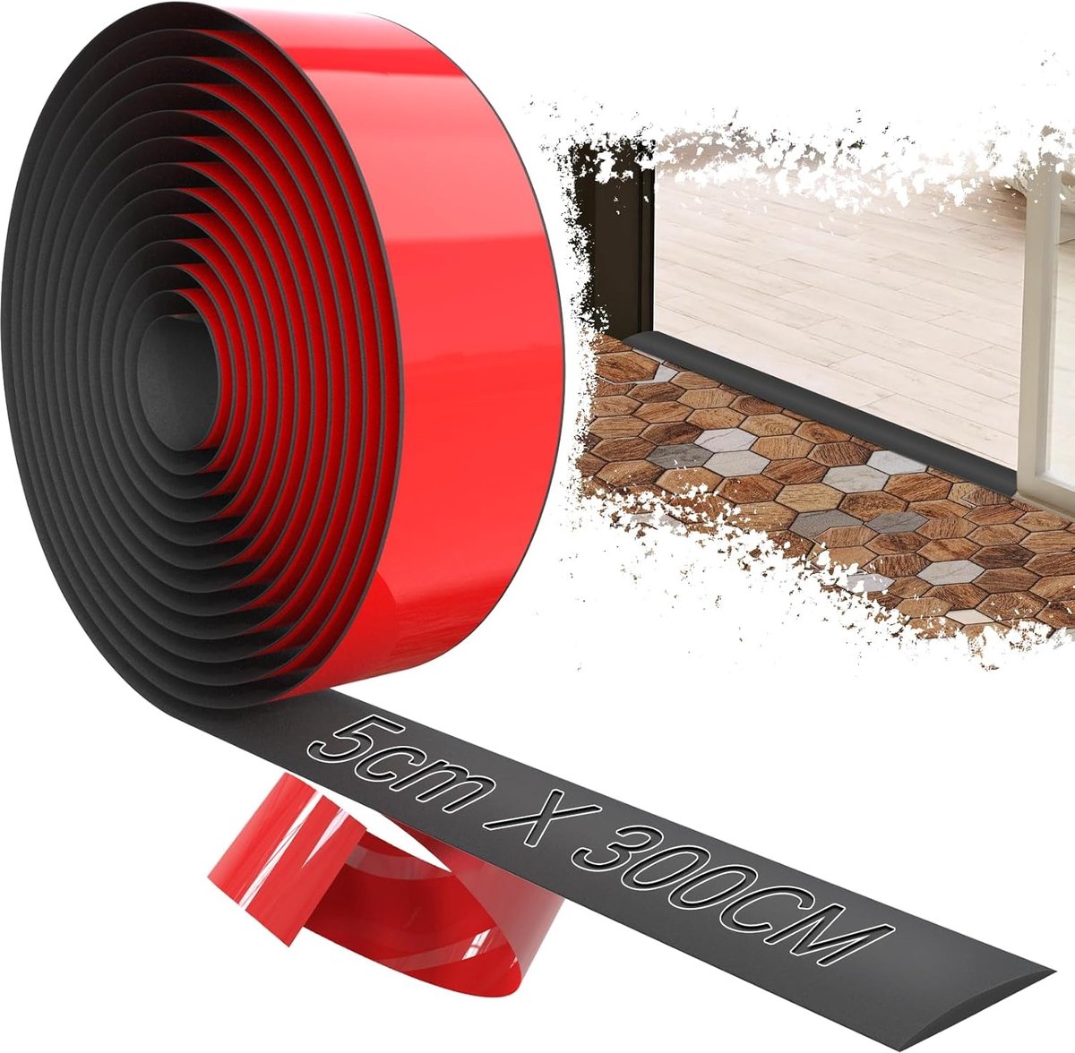 Drempelstrips voor deuropeningen PVC vloerovergangsstrips zwart laminaat naar vinyl deurstrip drempel zelfklevend voor het verbinden van vloerspleten tegels hout laminaat tapijt