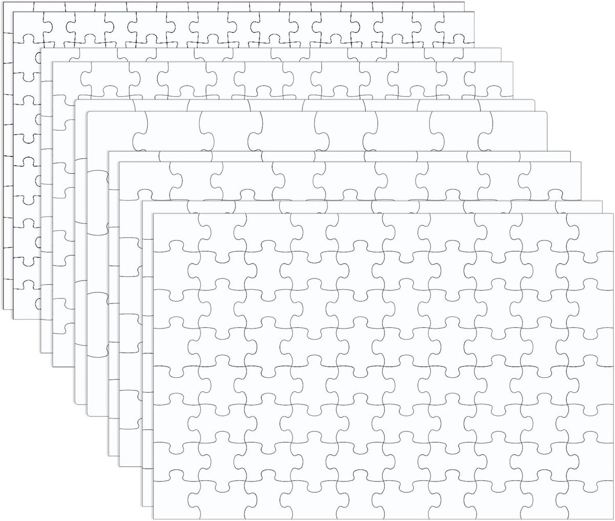 10 vellen sublimatie blanco puzzel - DIY schilderbare en beschrijfbare puzzel voor volwassenen voor warmtepers thermische overdracht afdrukken ambachten
