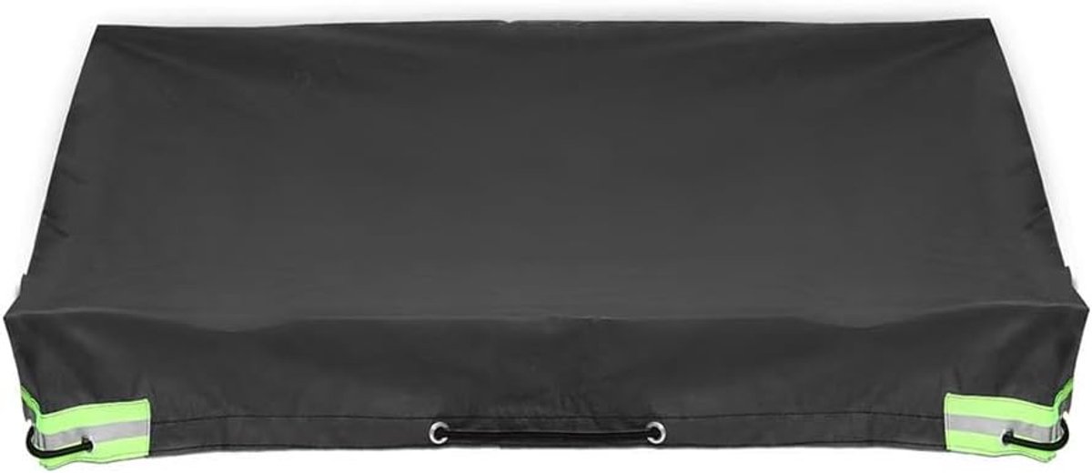Waterdichte vlakke aanhangwagenzeil 207x114x10cm Duurzame scheurbestendige hoes met zeildoekkoord Versterkte randen voor buitengebruik Zware aanhangwagenbescherming