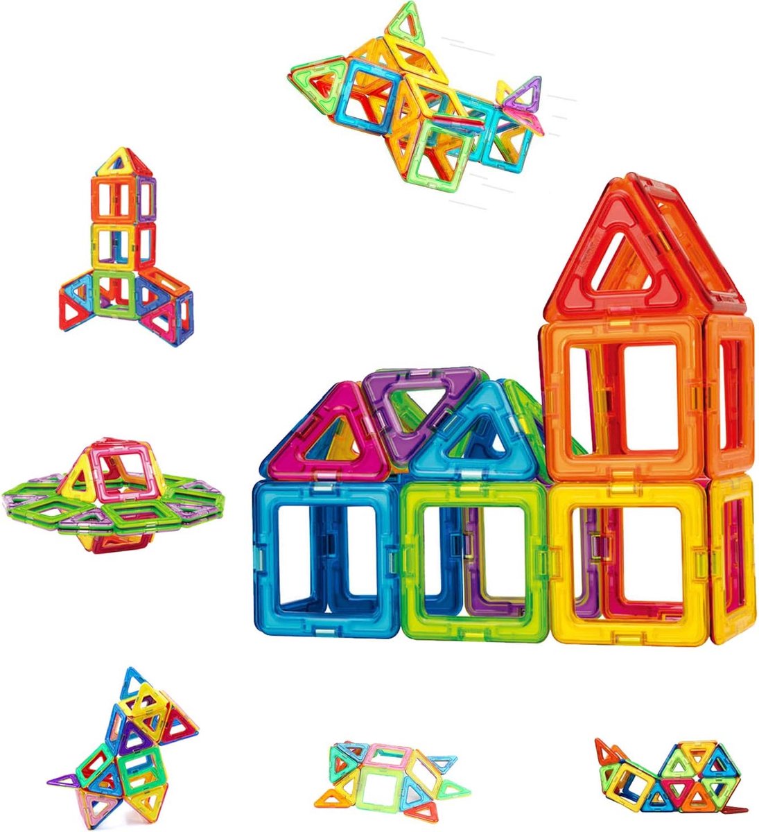 Magnetische Bouwstenen 42Pcs Magnetische Bouwblokken Magneet Speelgoed Magnetisch Speelgoed Constructie Magneten Blokken Bouwen Bouwset Blocks Cadeau voor Kinderen Jongen Meisje 3 4 5 6 7 Jaar