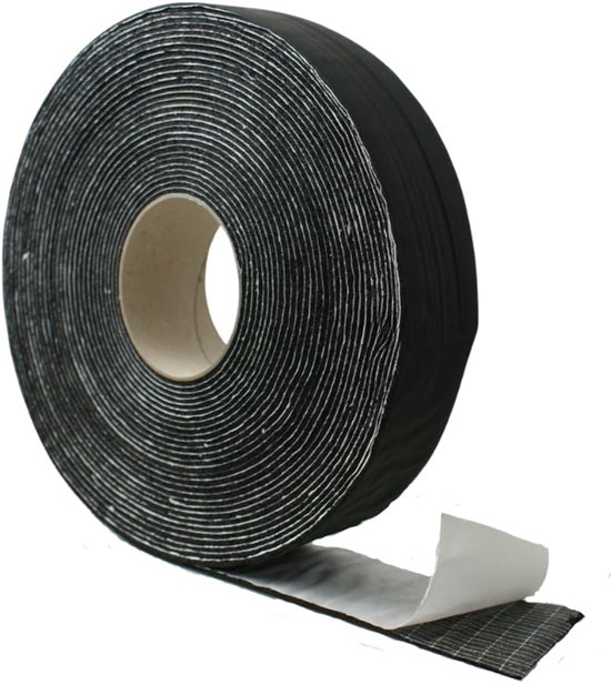 rubbertape 50mm x 3mm x 15m - 3mm dik, 50mm tot 100mm breed, 15m lang, voor verwarmings-, ventilatie- en airconditioningsystemen, hittebestendig — afbeelding 4