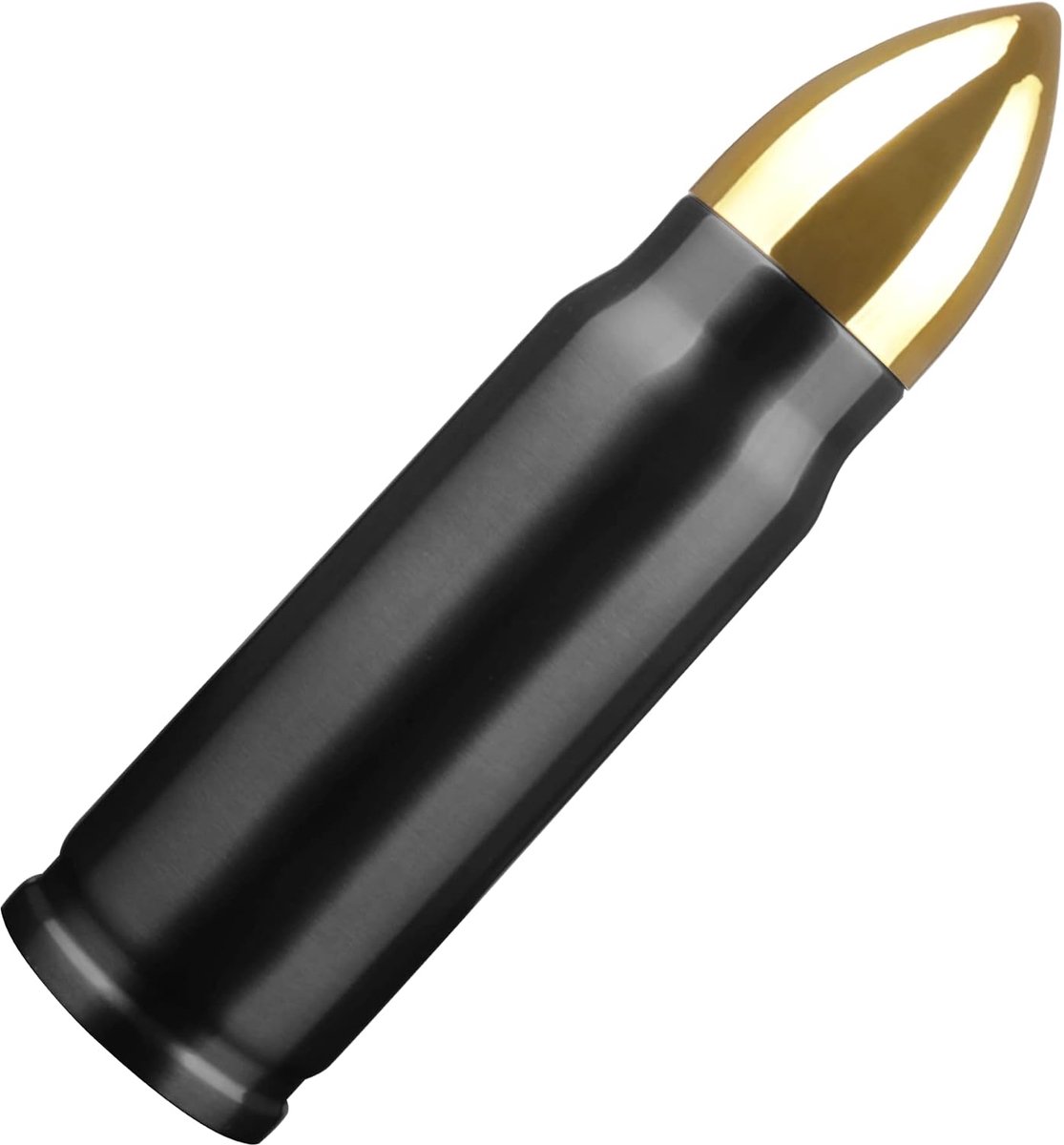 Kogelvorm Waterfles Thermosbeker Drinkfles Vacuüm Beker Sportfles Metalen 304 Rvs Isoleerbeker 500 ml Dubbelwandige To Go BPA-vrij Zwart