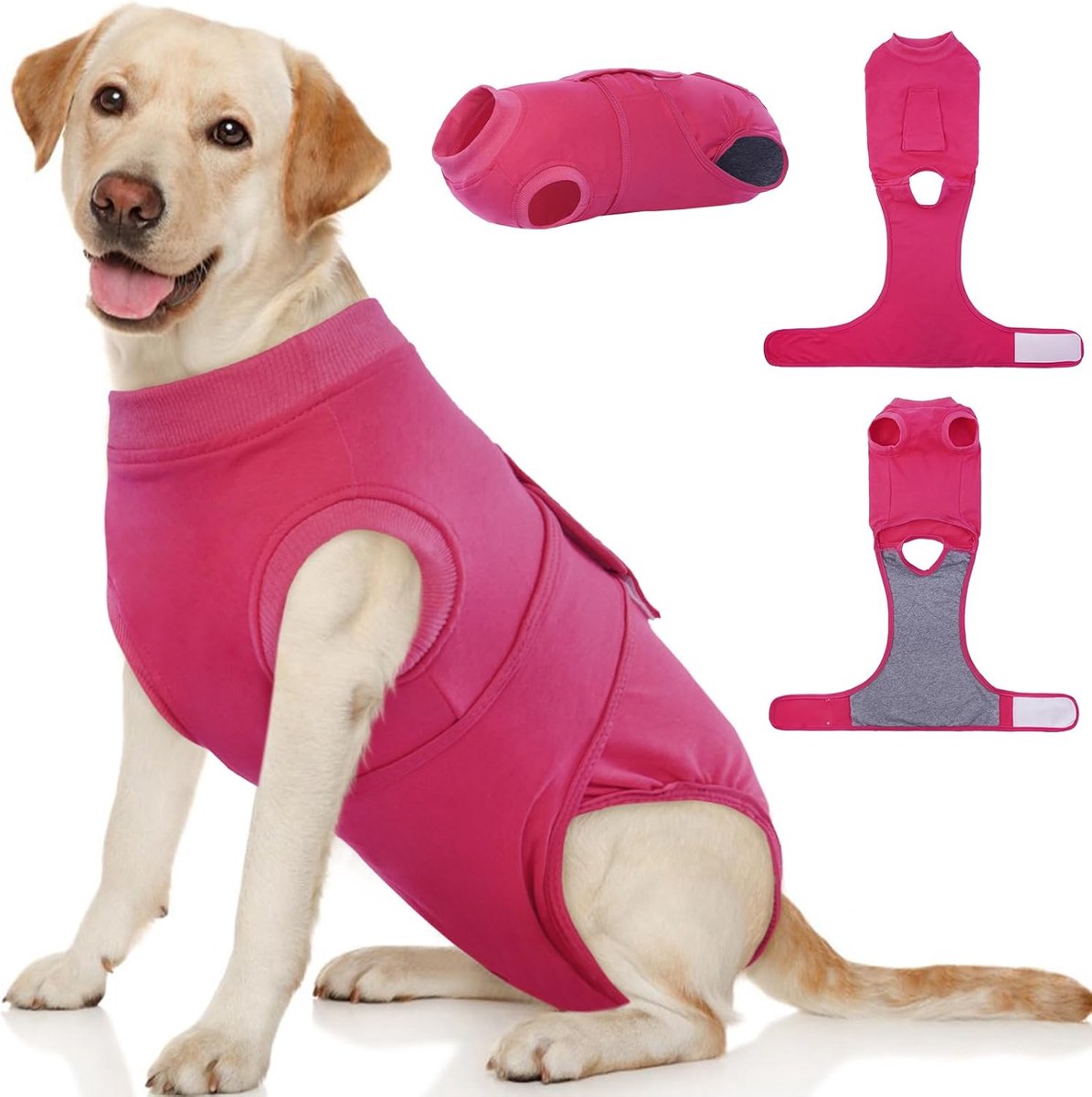 Hondenbody na een hond, OP Body Hond Kastratie Rude, Roze XL | Hondenbody na kastratie voor hond en hond, body voor na de operatie, ademend en zacht, alternatief voor E-halsband