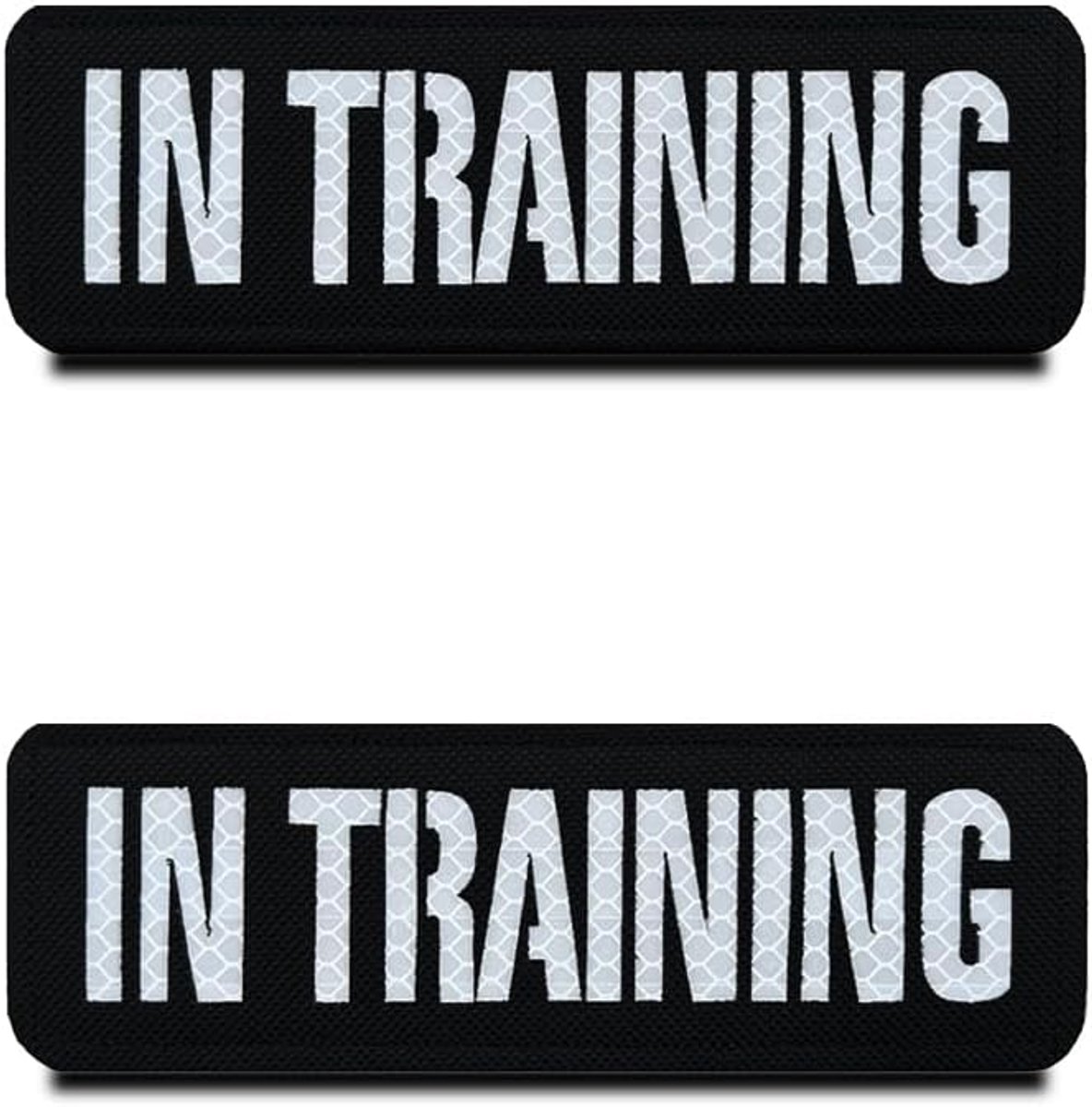 2 stuks reflecterende hondenpatches, verwijderbare infrarood IR-reflecterende patches voor huisdieren, diensthond in training, puppyvest, harnasbevestiging voor middelgrote en grote honden, 15,2 x 5