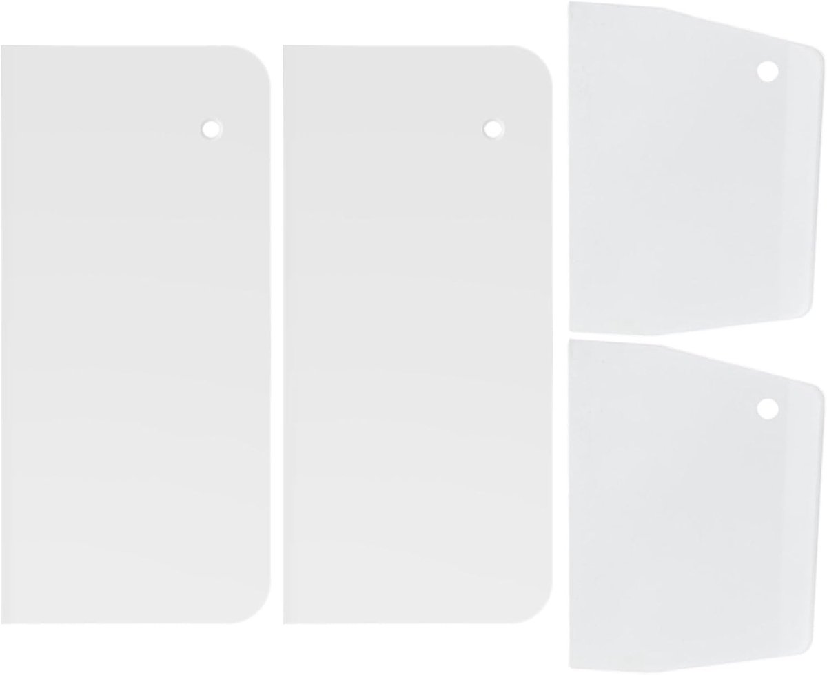 4 stuks taartschraper gladdere set, taartsnijders gladder gereedschap, deegschraper set, taartdecoratie bakgereedschap, taarten randsnijders crème gereedschap voor cake crème bakken decoreren