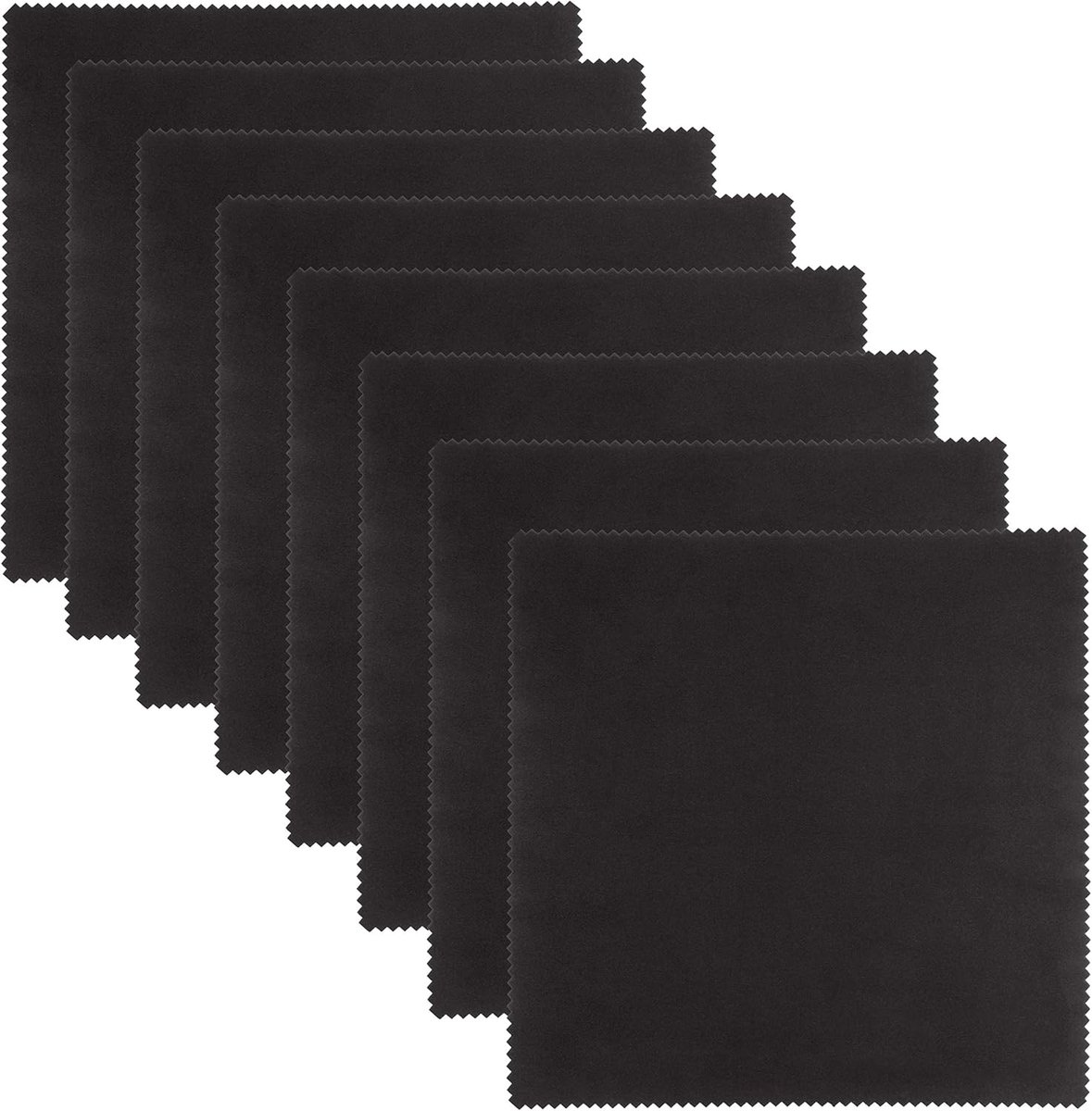 Set van 8 Brillendoekjes van Microvezel - 20cm x 20cm - Doekje voor het reinigen van brillen - Microvezeldoeken - Doekje voor het reinigen van glazen voor lenzen, tablets, schermen