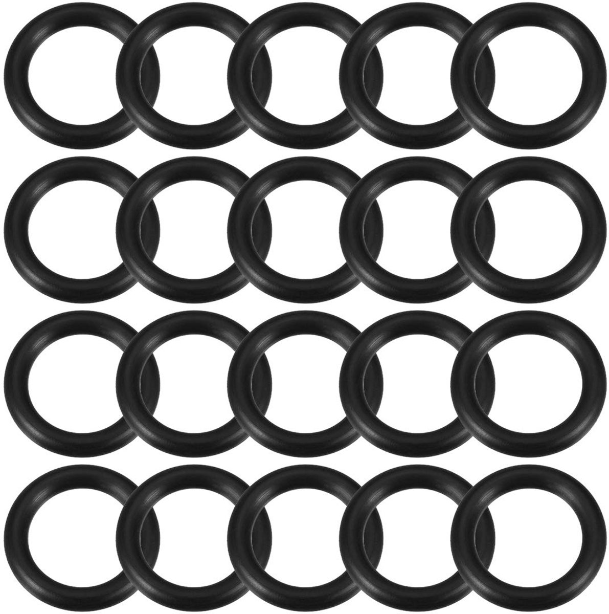 sourcing map Nitril rubberen afdichtingen, 20 mm, buitendiameter 13 mm, ID 3,5 mm breedte, metrische nitril rubberen afdichting, verpakking 20