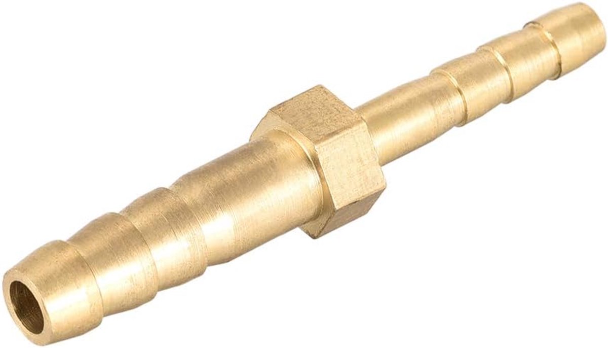 sourcing map Slang ID messing reduceerstuk weerhaak slangaansluiting adapter 6 mm x 4 mm weerhaken (1 stuks)