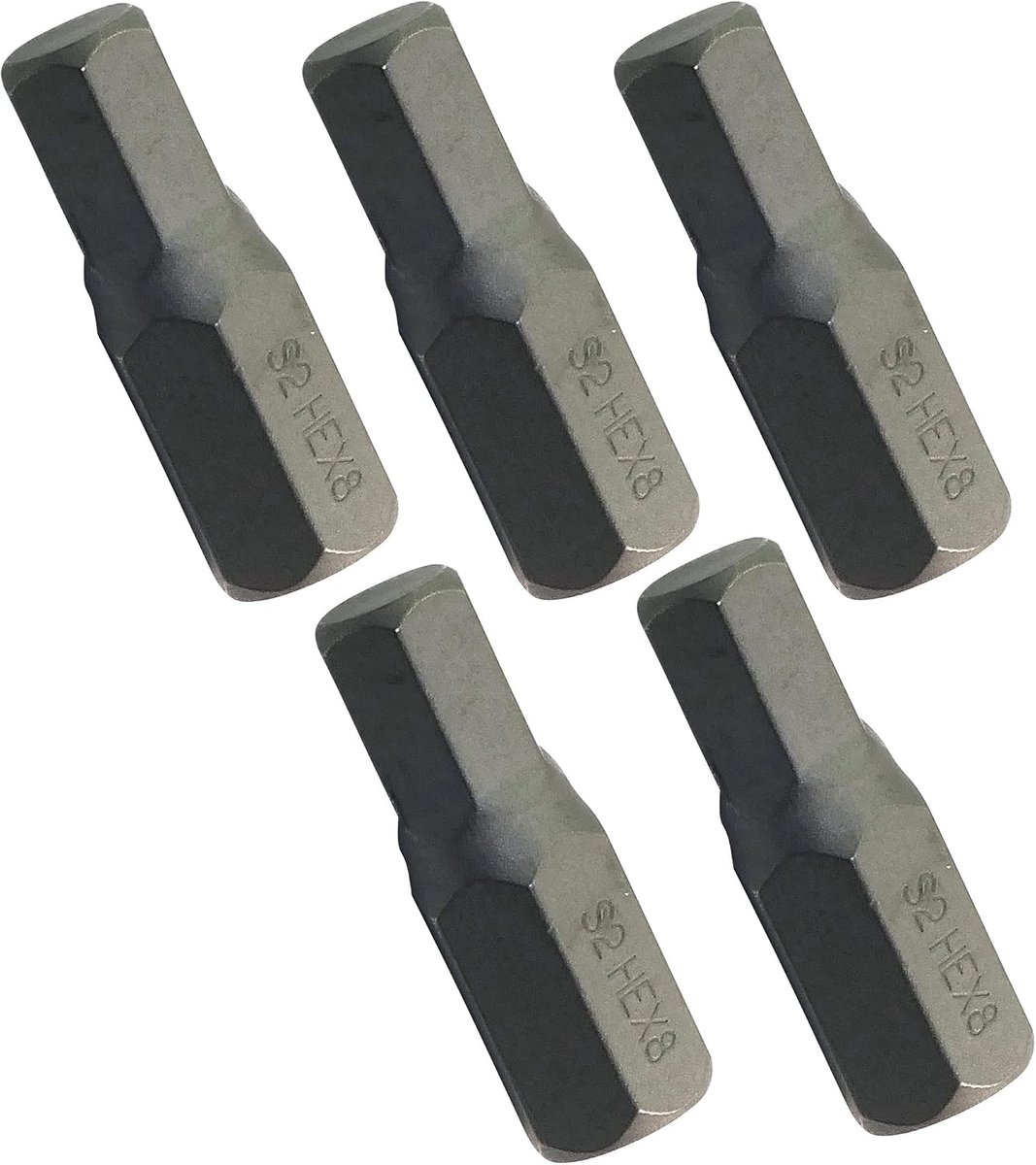 - Set van 5 zeshoekige schroevendraaiers 8 mm/inbussen 6 zijden - L30mm 3/8 '' (10mm) - voor schroevendraaier/bithouder - voor inbusschroef - hardware/handgereedschap - S2 staal - C45892