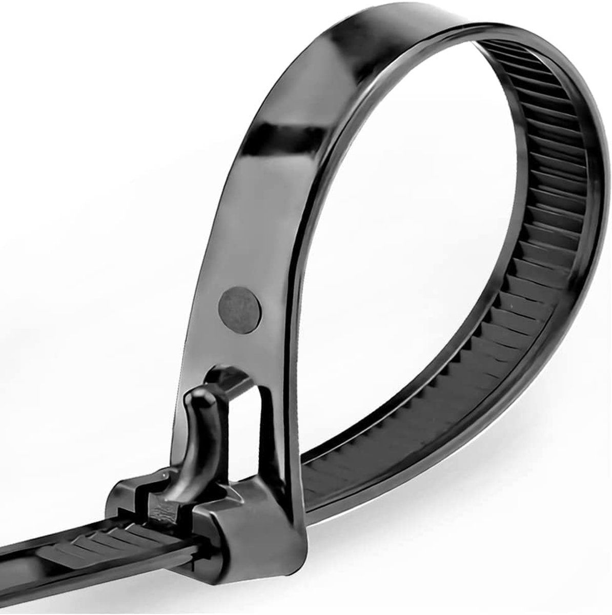 Kabelbinders zwart 400 mm × 7,6 mm zwaar belastbare sterke nylon grote ritsbanden 16 inch losbare plastic dikke tie-wraps