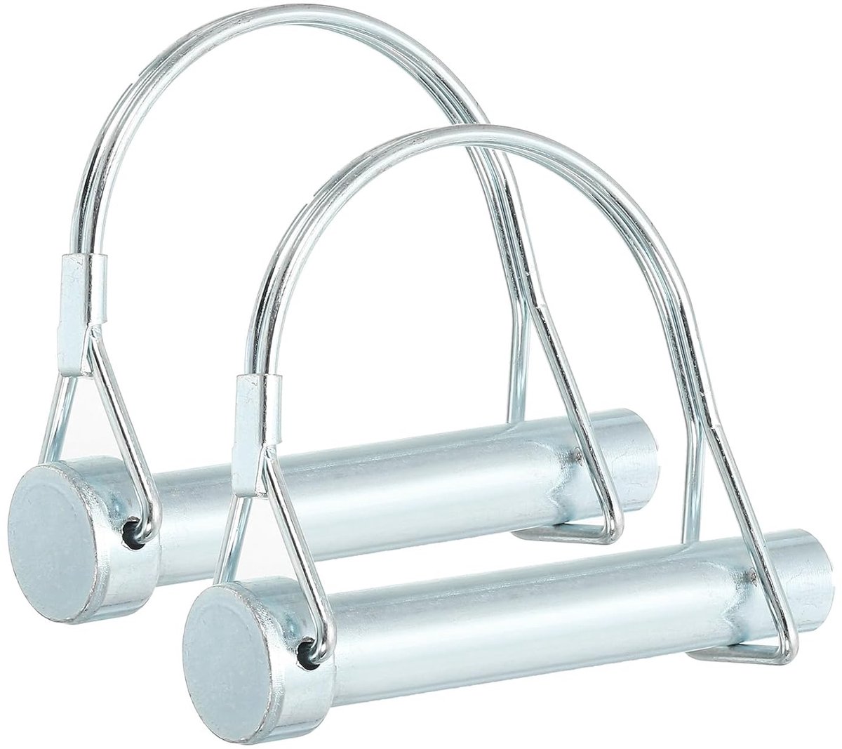 Koppelingsbouten voor aanhangers, 1/2 x 2 – 3/4 inch, 2 stuks draadvergrendeling, boom, veiligheid, ronde pennen voor landbouwaanhangers, gazonbevestigingen (12 x 70 mm)