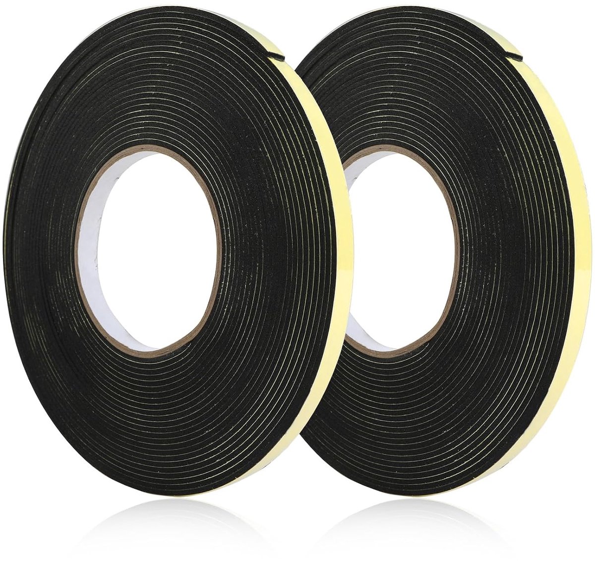 2 rollen, afdichtingstape voor kookplaat, zelfklevende schuimrubberen afdichtingstape, deur- en raamafdichting, geluids- en warmte-isolatie, 10 mm x 2 mm, 10 m