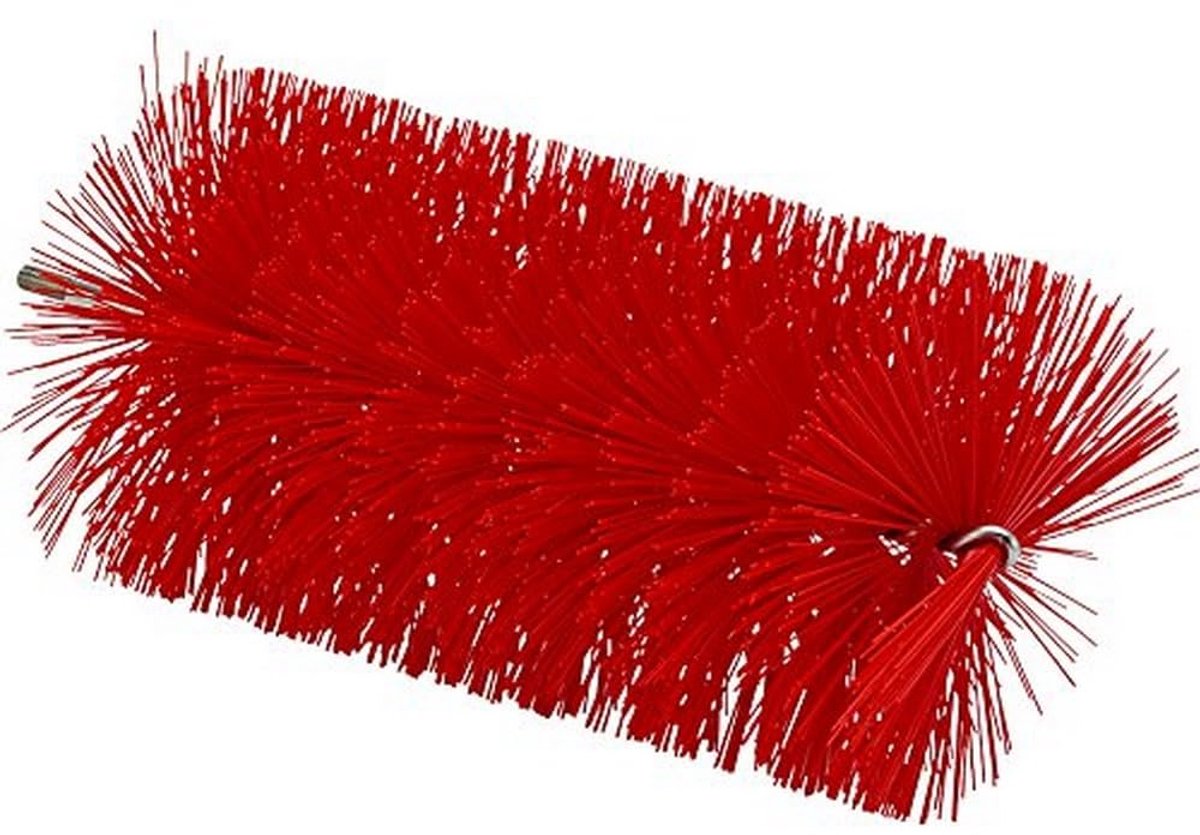 - Hygiëne - Buisborstel - Voor flexibele kabel - Medium harde borstelharen - Rood - 90mm