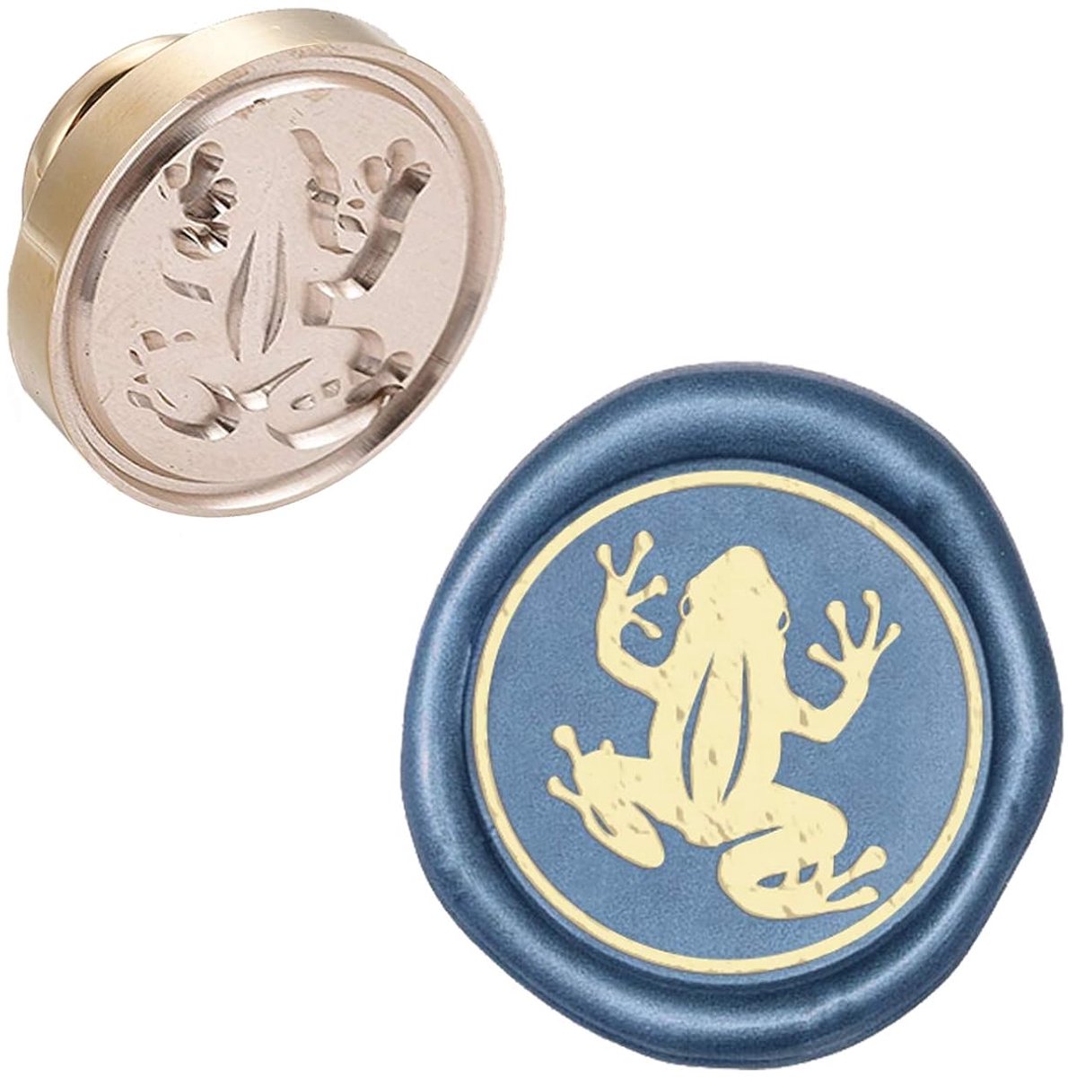 Wax Seal Stempel Hoofd Kikker Verwijderbare Afdichting Messing Stempel Hoofd Voor Creatieve Gift Enveloppen Uitnodigingen Kaarten Decoratie
