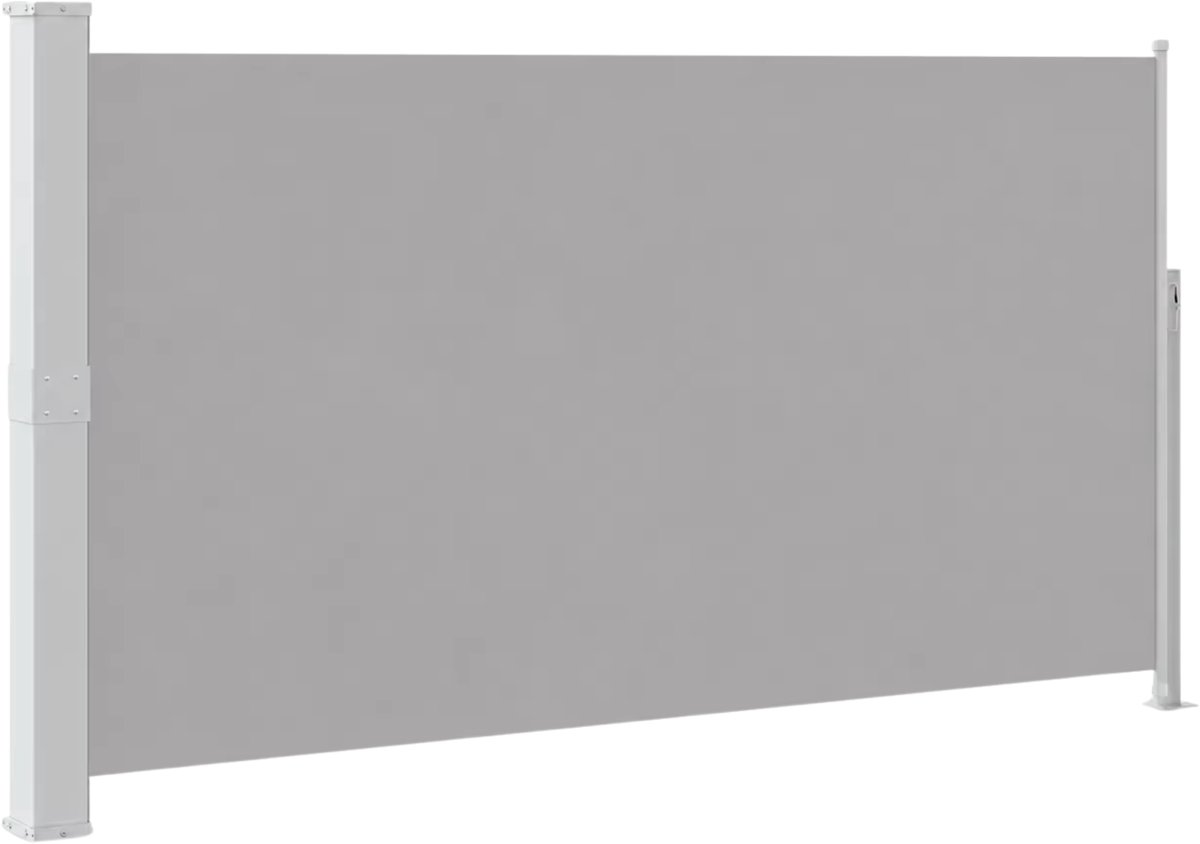 Zijluifel Uittrekbaar 160x300 cm Grijs – UV-Bestendig Scherm met Automatische Terugtrekking