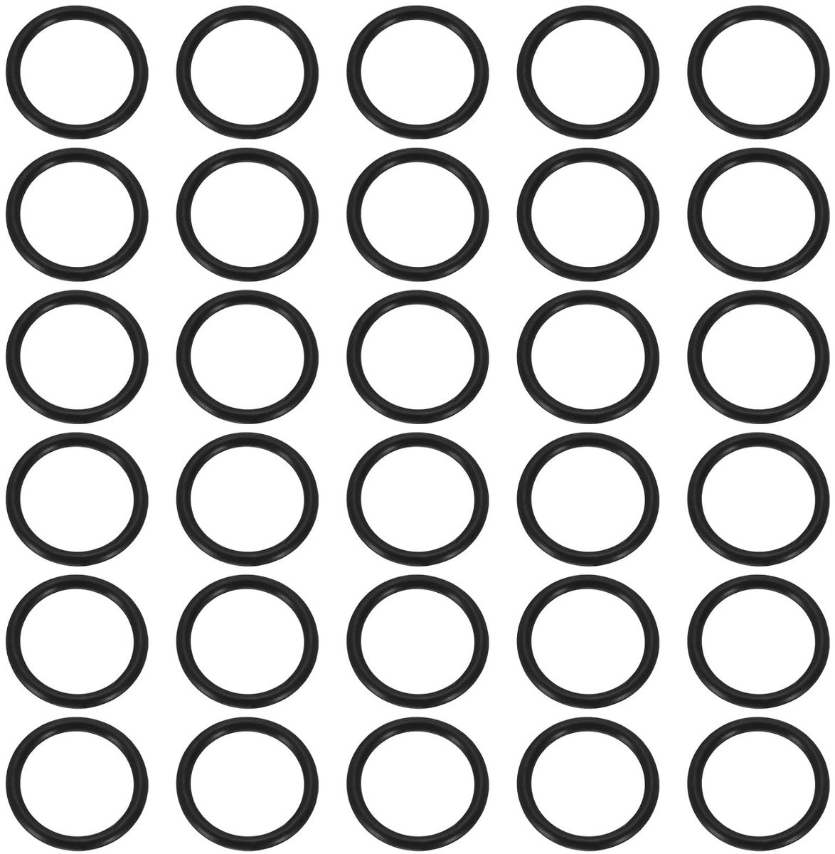 O-ringen, 50 stuks, EPDM rubberen afdichtingen, ronde sanitaire ringen voor automotoren, pompen, instrumenten, zwart (D: 17 x 22 mm)
