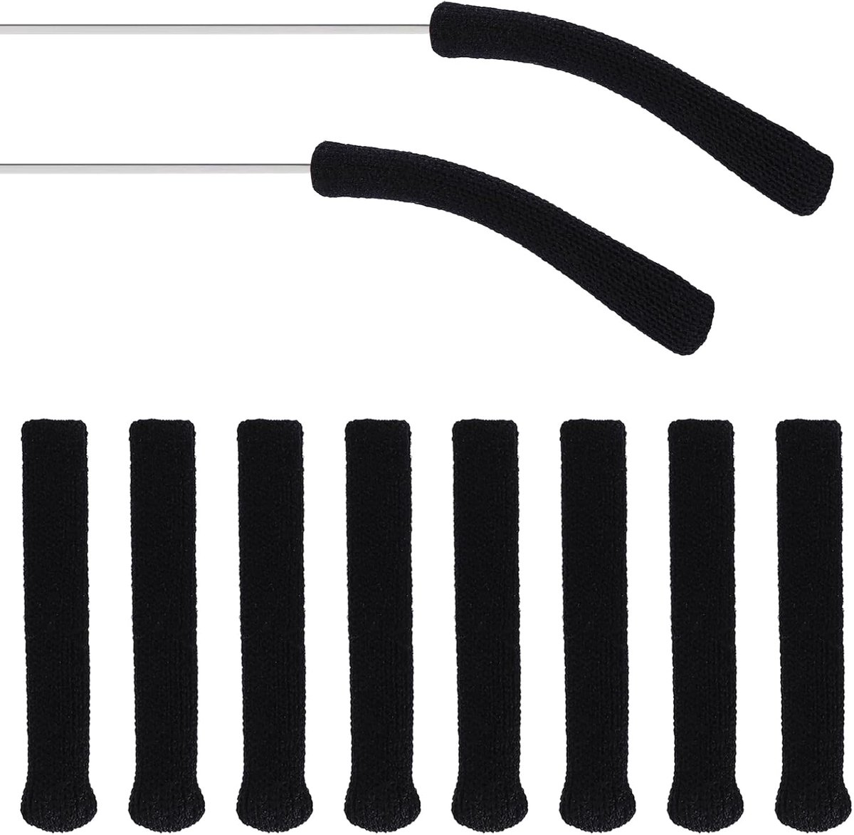 10 stuks oorkussens voor bril, zachte oorkussens, antislip, armbescherming voor bril, antislip katoenen pads voor stokken, slapen, zonnebrillen