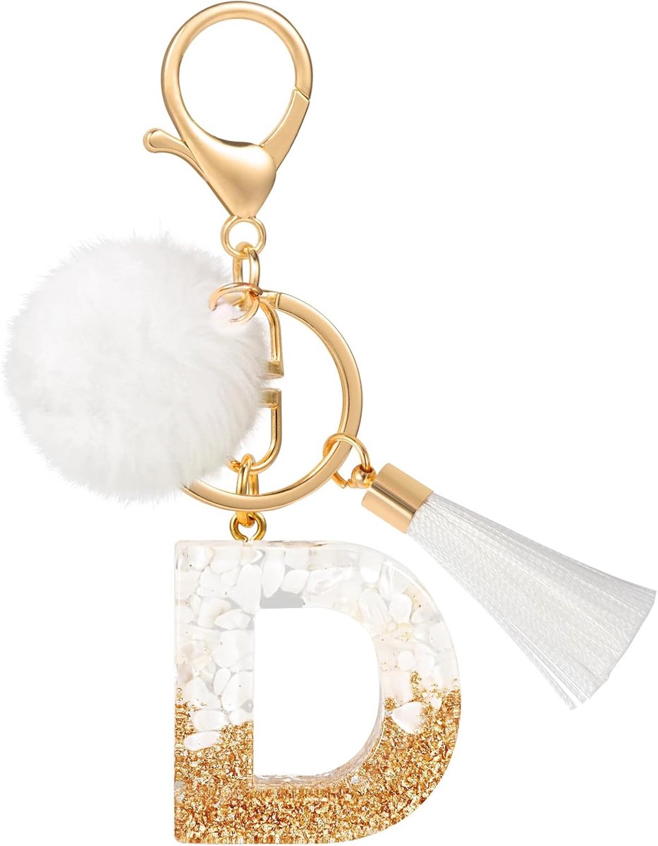 Letter Sleutelhanger Pluche Kwastje
