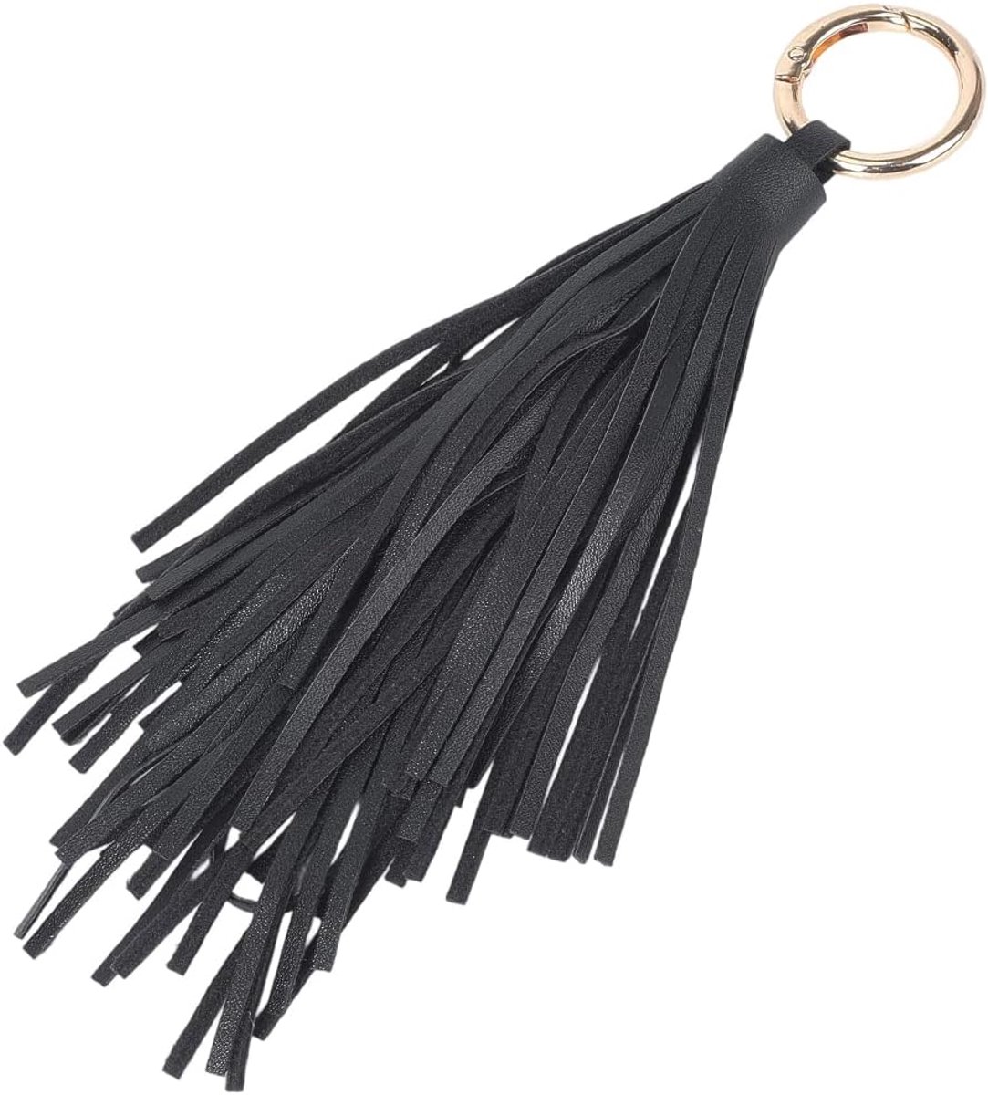 Kwastje Hanger Sleutelhangers Cirkel Auto Sleutelhanger Houder PU Lederen Sleutelhanger met Gouden Ring Kwastje Charms Handtas Sleutelhanger voor Mannen Vrouwen Tas Portemonnee Decor
