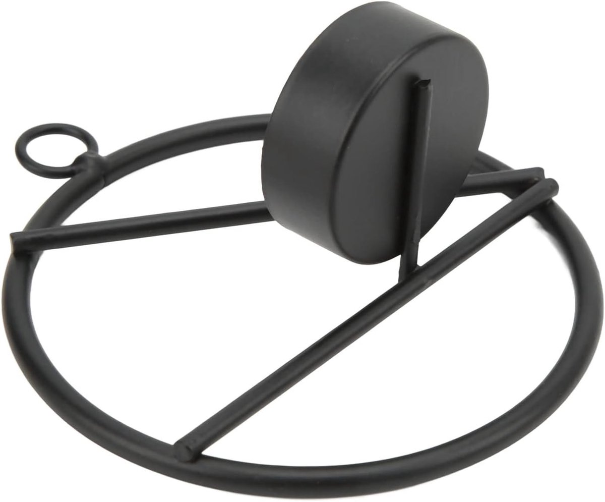Kaarsenhouder, zwart, modern, minimalistisch, metaal, rond, muurhangend, kaarsenhouder, wanddecoratie, professionele accessoires voor gebruik