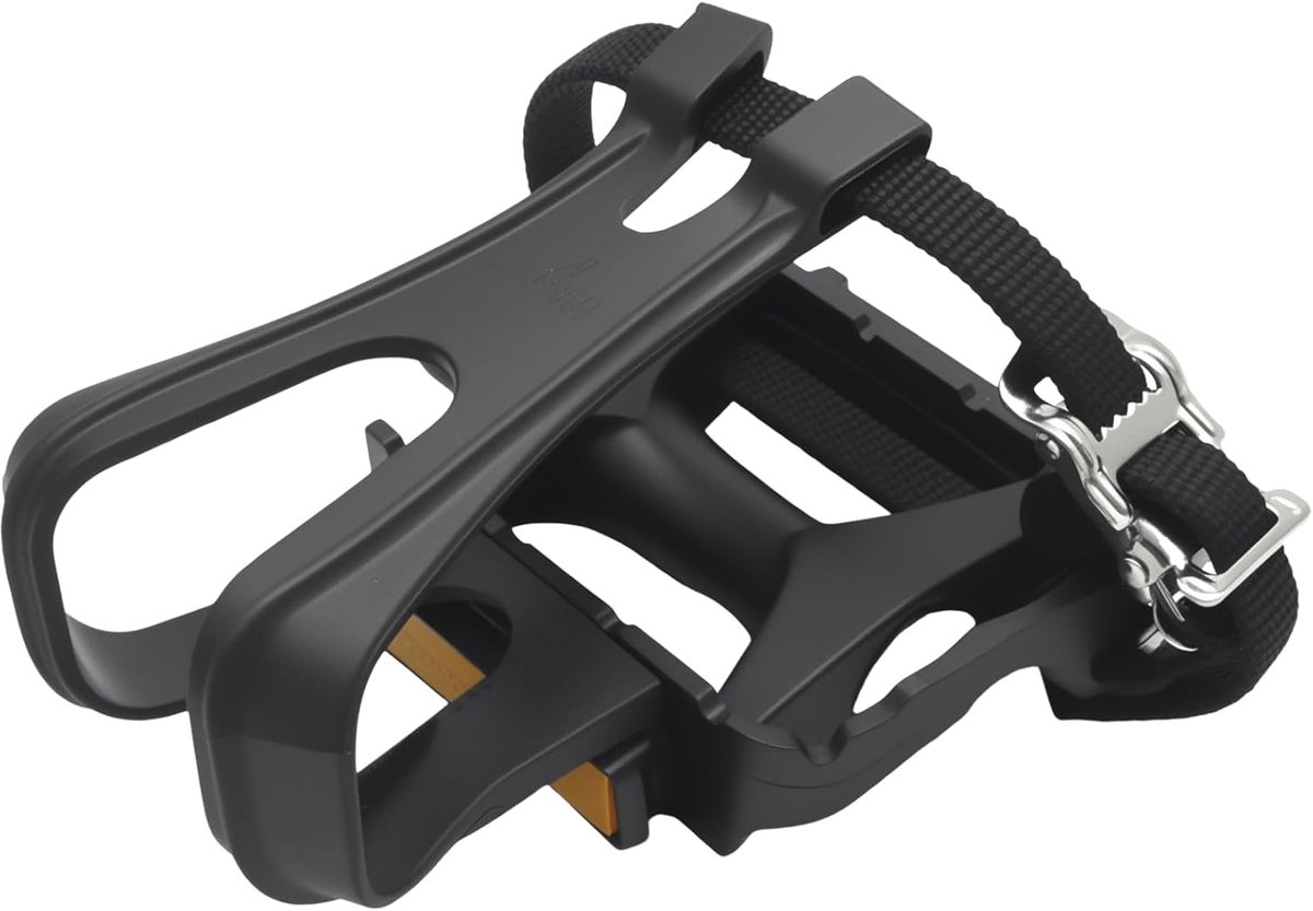 Pedalen met clips en riemen, verstelbare voetschalen, 1 paar veelzijdige pedaalset voor spinning en outdoorfietsen