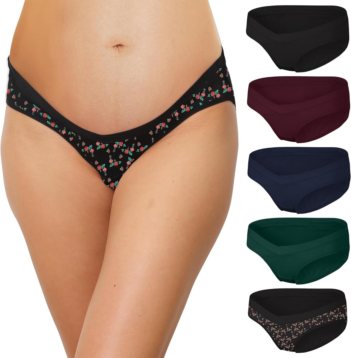 Ondergoed katoen dames zwangerschapsonderbroek keizersslipje 5-pack