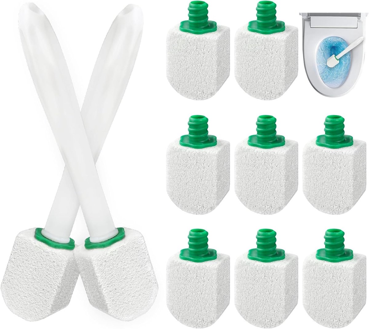 Puimsteen Reinigingsstenen met Handgreep, WC-schaalreiniger Vlekken, Toiletsteen voor Effectieve Reiniging, voor keuken, bad, zwembad, huishoudelijke, reiniging(Wit, 10 stuks)