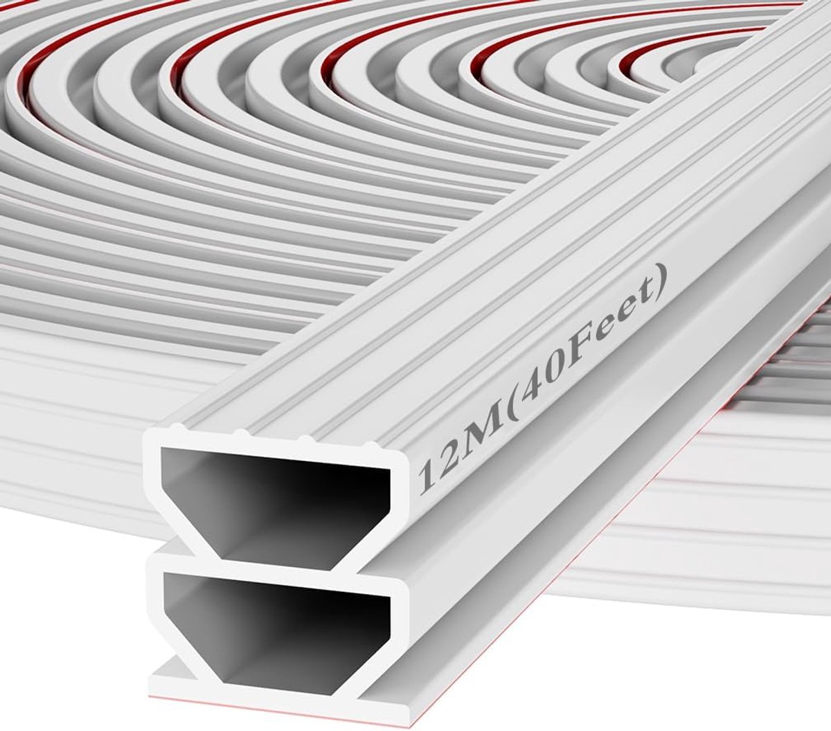 zelfklevend, deurafdichting, rubber, raamafdichting, rubberen afdichting, afdichtingstape, wit, 1 cm x 12 m