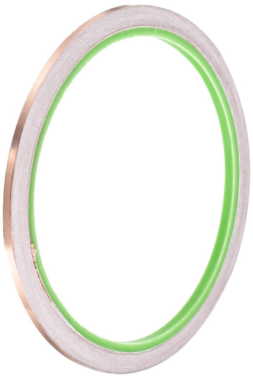 Koperfolietape, 0,12 inch x 33 voet, 0,05 mm dik, dubbelzijdig geleidend plakband, EMI-afscherming voor elektronica, schakelingen, aarding