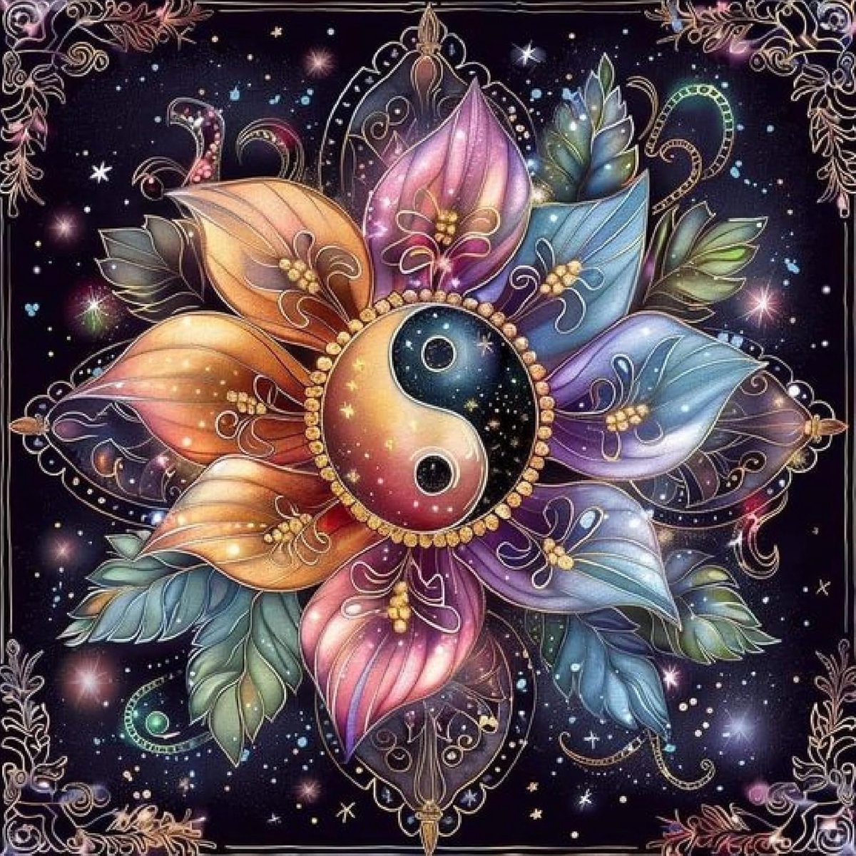 5D Diamond Painting mandala-bloemenset voor volwassenen, doe-het-zelf diamond painting, volledige boor, 5D DIY Diamond Art Kits voor beginners, rond, volledige boor, diamond painting voor thuis