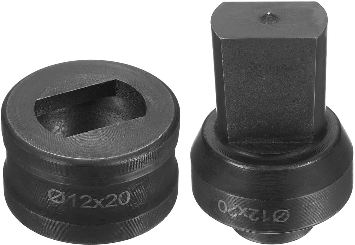 Hydraulische gatstempelmatrijs Φ12 × 20 mm sleufgat 40cr-staal elektrische perforatiekit voor CH60 elektrische perforatiemachine zwart